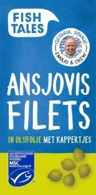 Fish Tales Ansjovisfilet in oo met kappertjes (50g)
