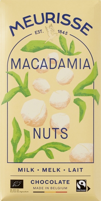 Melkchocolade macadamia nuts (100g)