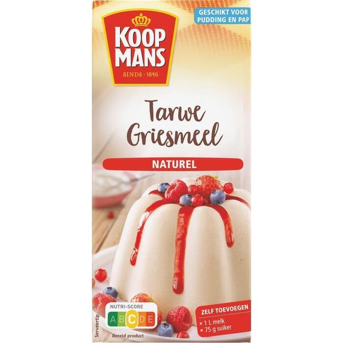 Koopmans Tarwegriesmeel Naturel 500 g (Pak, 500g)