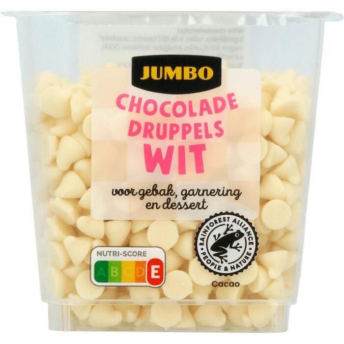Jumbo Chocoladedruppels Wit 125g (125g)