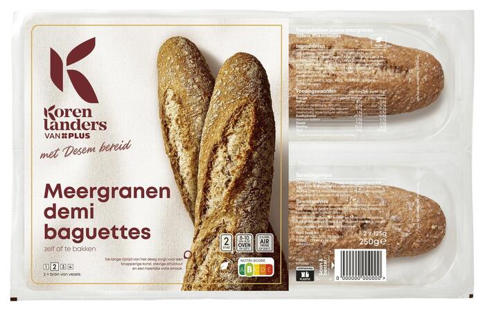 PLUS Desem demi baguettes meergranen (Zak, 250g)