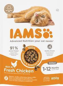 Iams for Vitality Kitten 1-12 Months with Fresh Chicken 800 g (800g)