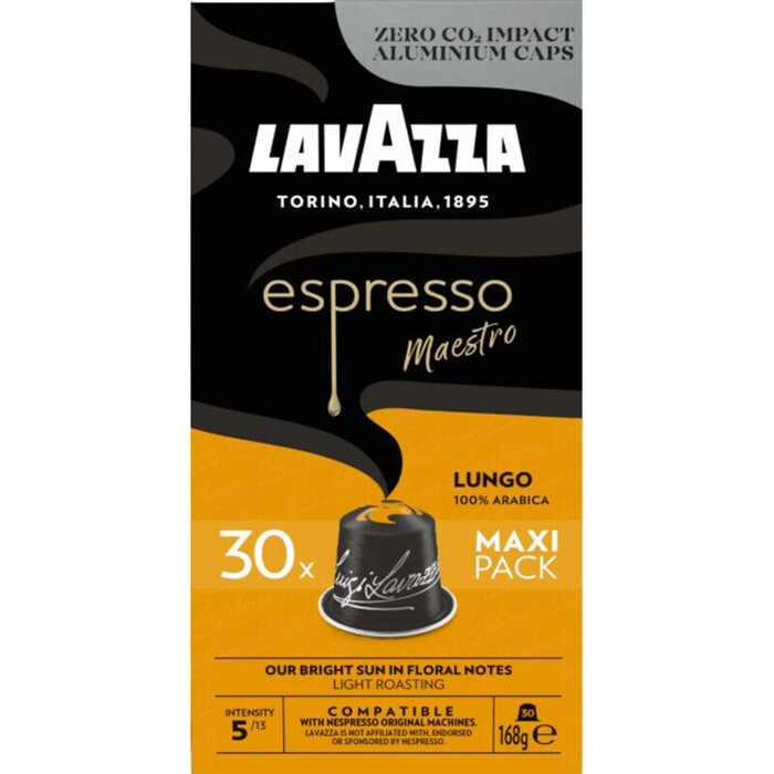 Lavazza Espresso Maestro Lungo Maxi Pack 30 Stuks 168 g (doos, 30 × 5.6g)