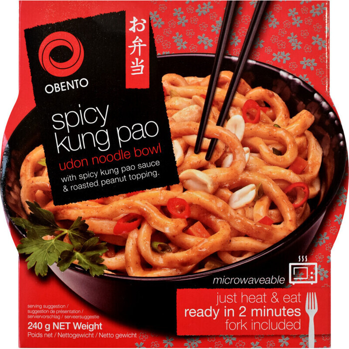 Obento Spicy kung pao udon noodle bowl (240g)