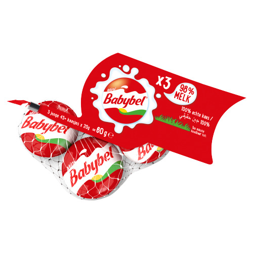 Babybel Kaasjes Mini 45+ 3 x 20 g Net (20g)