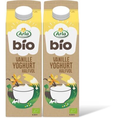 Arla Bio vanille yoghurt halfvol 2-pack