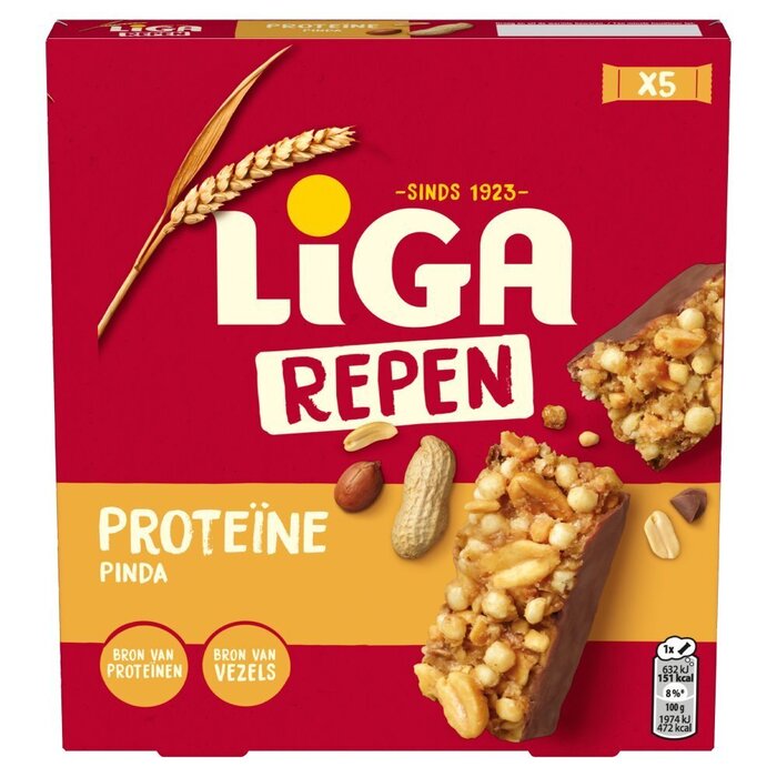 LiGA Proteïne Reep Pinda 160 g (Doos, 160g)