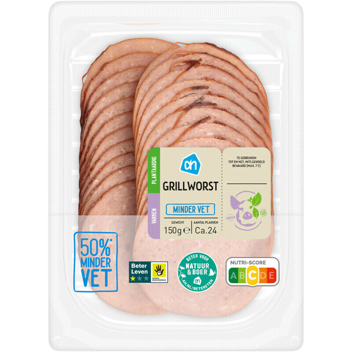 AH Grillworst minder vet (150g)