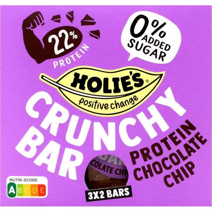 Holie's Crunchy Bar Protein Chocolate Chip 3x40g (6 × 20g)