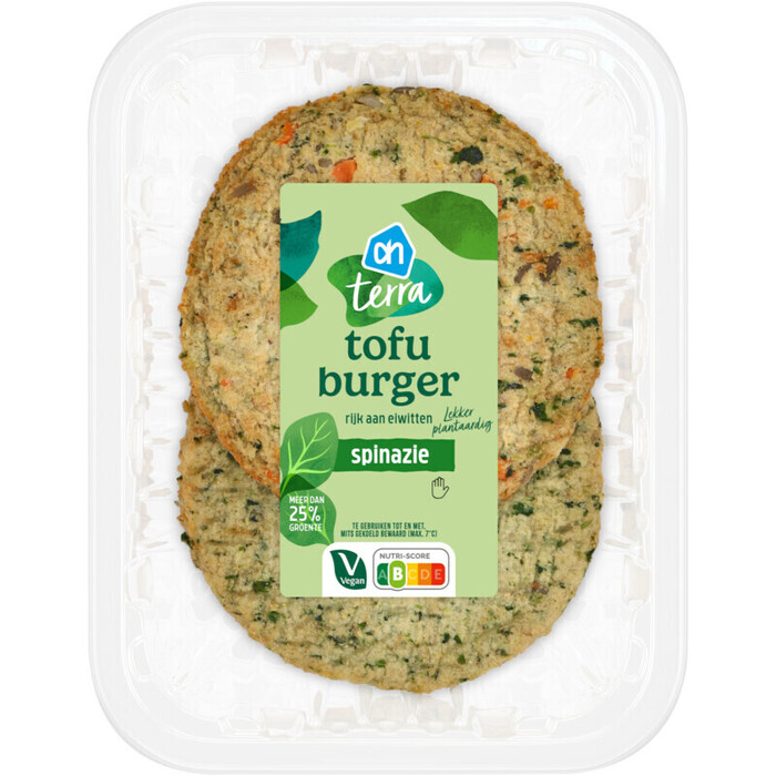 AH Terra Tofu burger spinazie (160g)