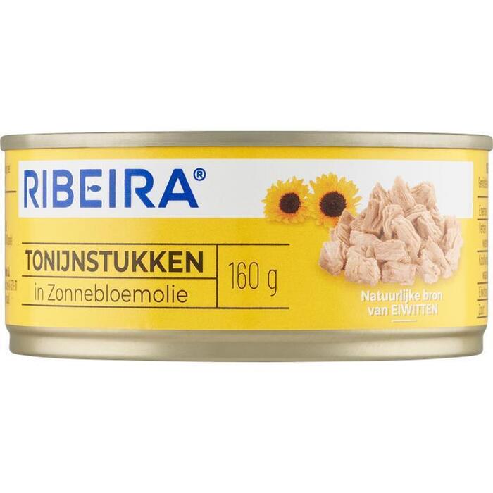 Ribeira Tonijnstukken in Zonnebloemolie 160g (160g)