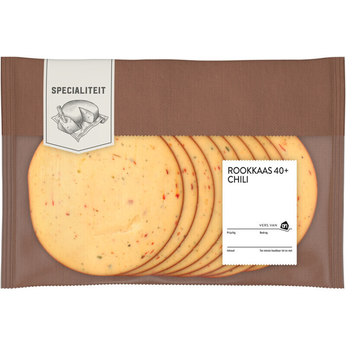 AH Rookkaas chili 40+ plakken (140g)
