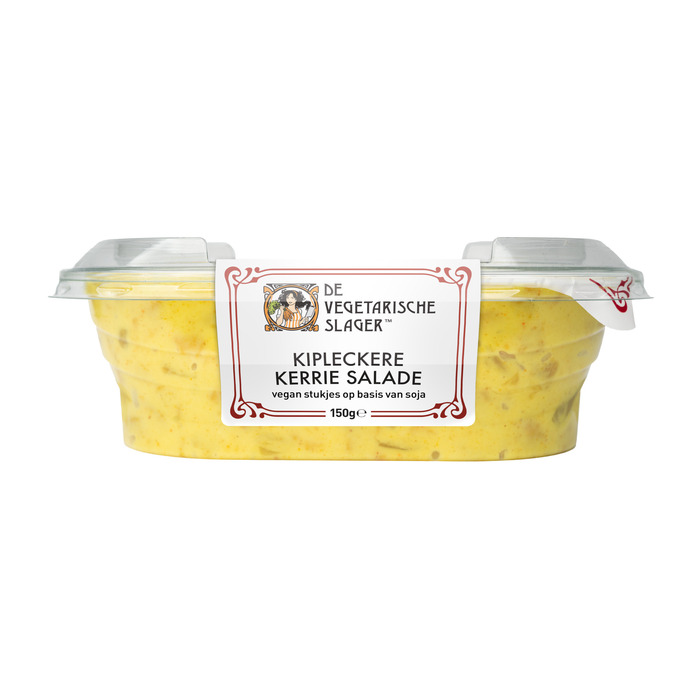 De Vegetarische Slager Kipleckere Kerrie Salade 150g (150g)