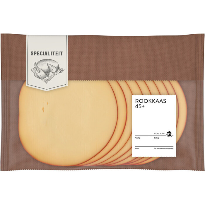 AH Rookkaas naturel 45+ plakken (140g)