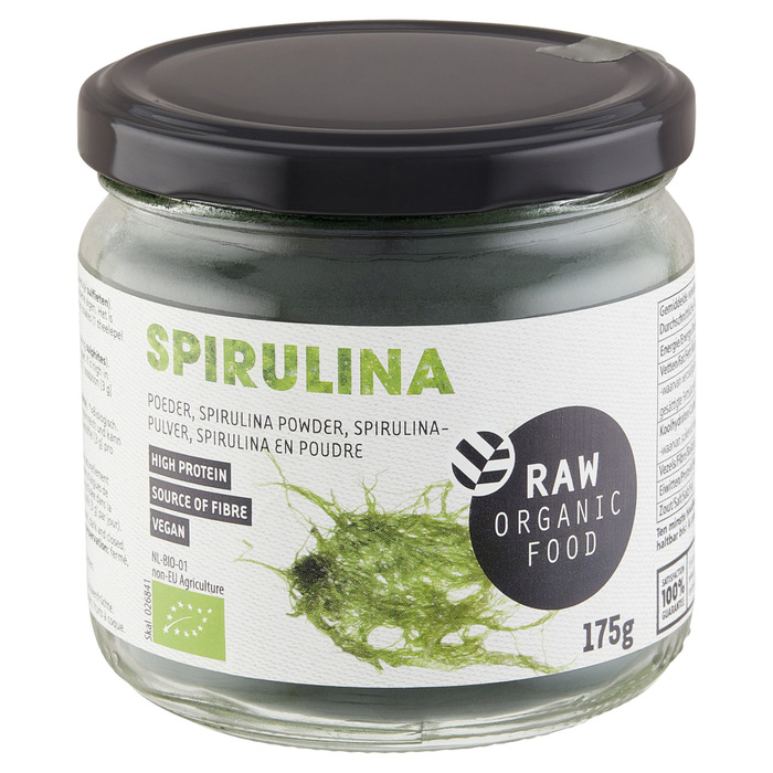 RAW Organic Food Spirulina poeder (Pot, 175g)