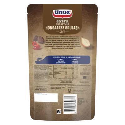 Unox Hongaarse Goulash Soep met Extra Veel Rundvlees, Paprika, Tomaat en Aardappel 570ml (0.57L)