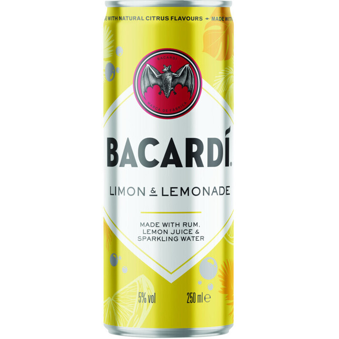 Bacardi Limon & lemonade (blik, 250ml)