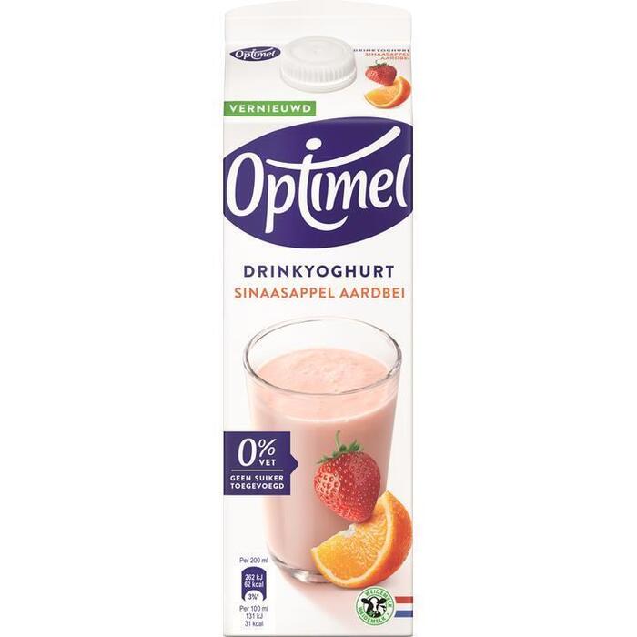 Optimel Drinkyoghurt sinaasappel aardbei 0% vet 1 x 1L (1L)