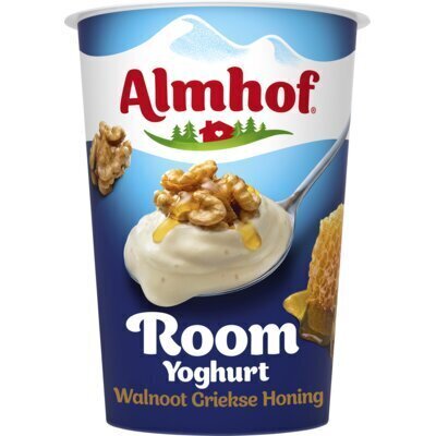 Roomyoghurt walnoot honing (Stuk, 500g)