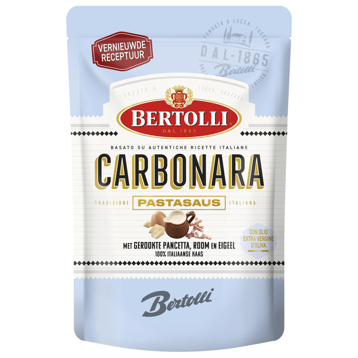 Bertolli Pastasaus in zak carbonara (460g)