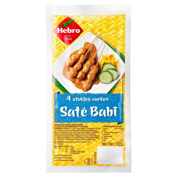 Sate Babi (4 stokjes) (Zakje, 172g)
