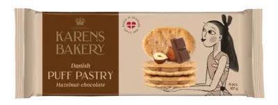 Karens Bakery Danish puff pastry hazelnut-chocolate (107g)