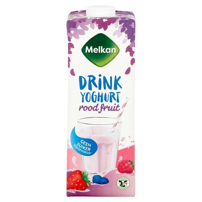 Melkan Drinkyoghurt rode vrucht light (1L)