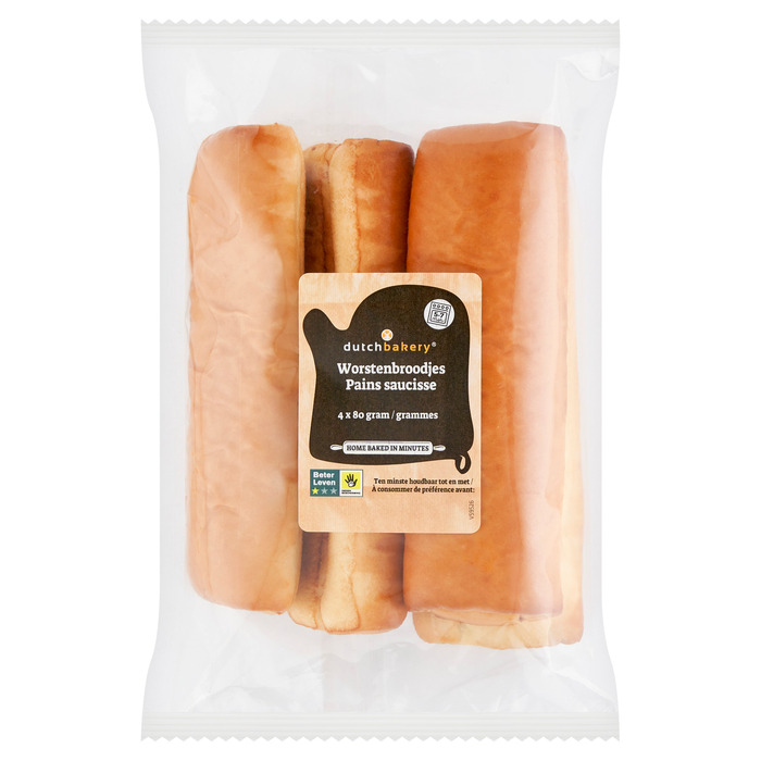 Verse worstenbroodjes 4 stuks (320g)
