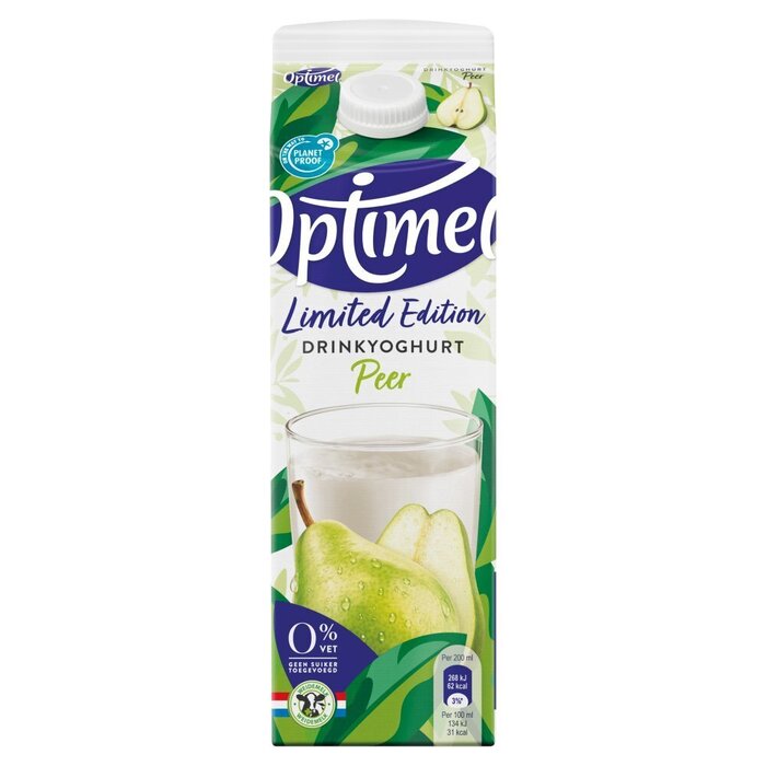 Optimel drinkyoghurt Seizoensvariatie Rode vruchten Munt (Pak, 1L)