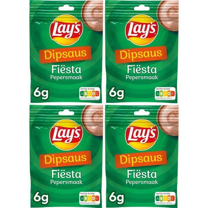 Lay's Dipsaus Fiesta Pepersmaak 4 x 6 gr