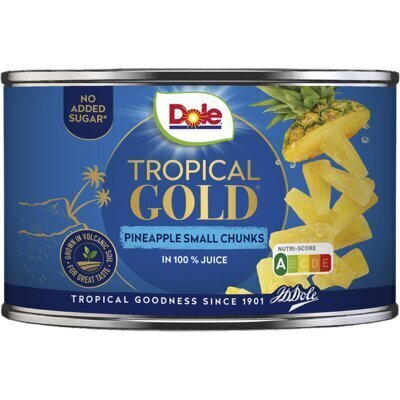 Dole Tropical gold ananas kleine stukjes sap (227g)