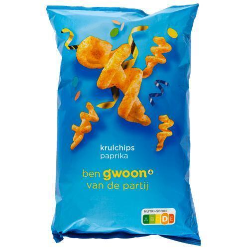g'woon Krulchips Paprika 150 gram