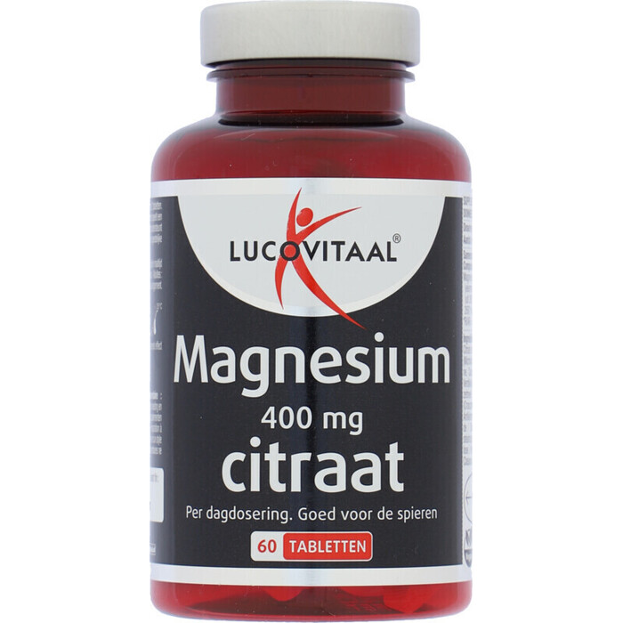 Lucovitaal Magnesium citraat 400mg tabletten 60 stuk pot (75g)