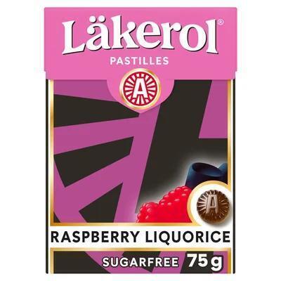 Läkerol Pastilles raspberry liquorice (75g)