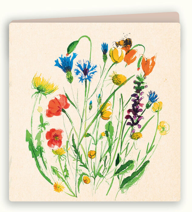 Kaart bos wilde bloemen