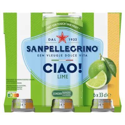 S. Pellegrino Ciao lime 6-pack (1.98L)