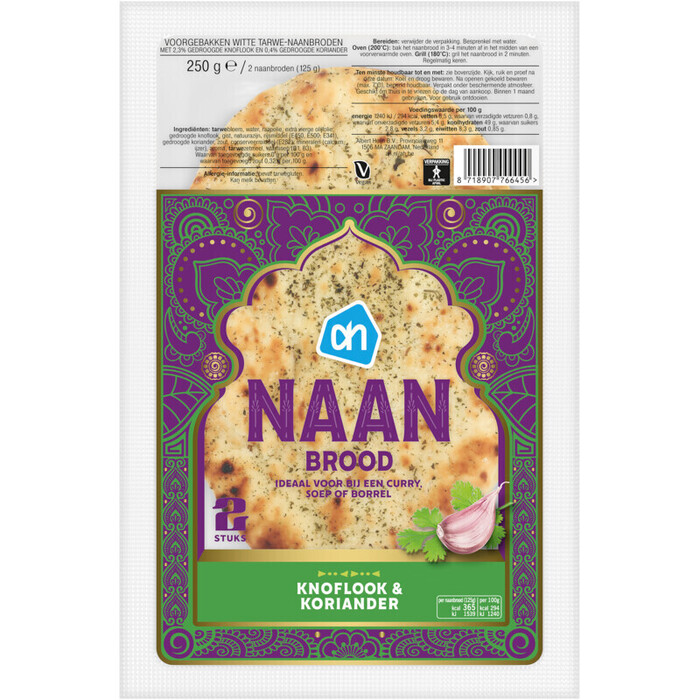 AH Naanbrood knoflook koriander (250g)
