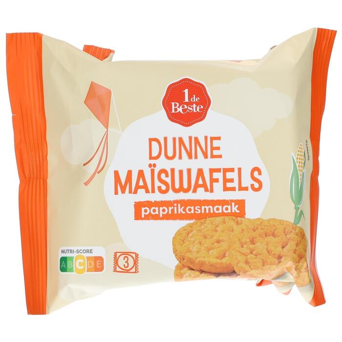 Maiswafels paprika 4x3st (104g)