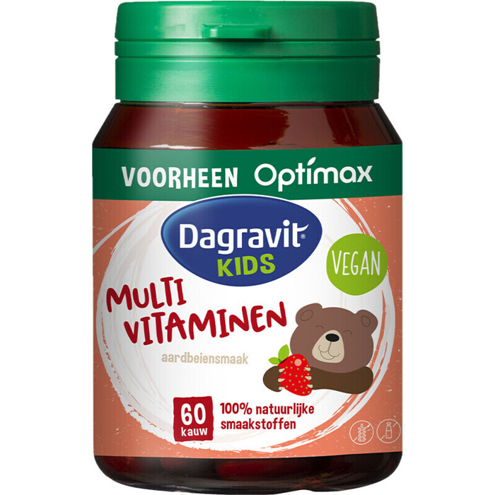 Dagravit Natural kids multi aardbei (60 × 1g)