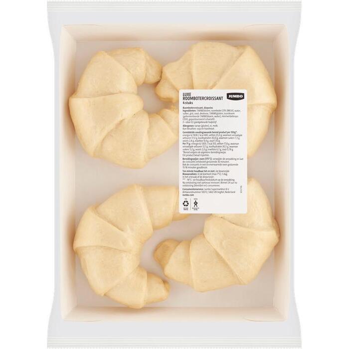 Jumbo – Diepvries Luxe Roombotercroissants – 4 Stuks (380g)