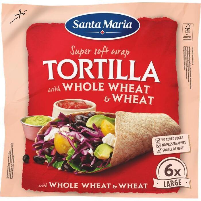 Santa Maria Tortilla wraps met volkoren Large 371g (371g)