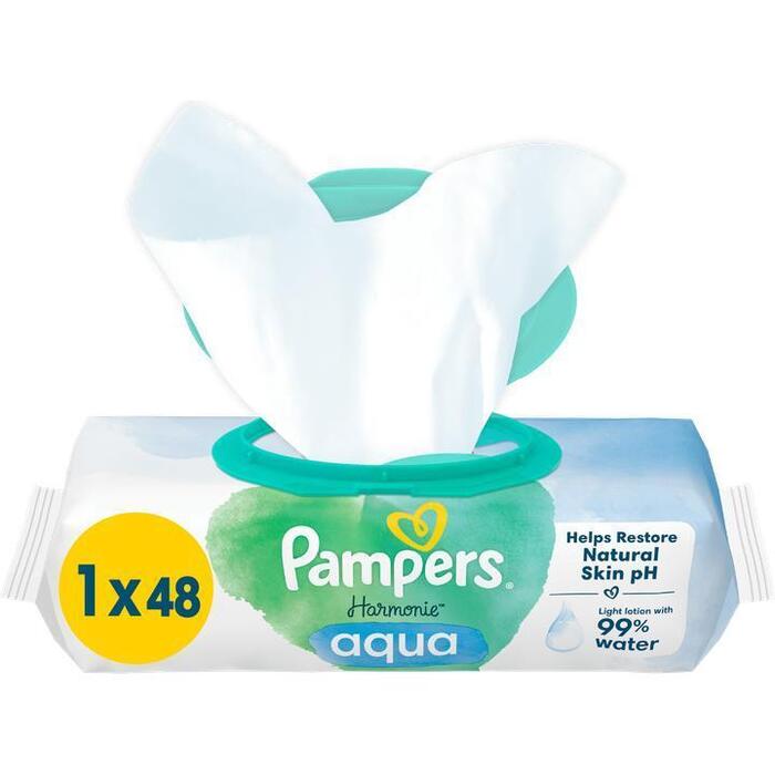 Pampers Harmonie Aqua Babydoekjes 1 Verpakking = 48 Babydoekjes