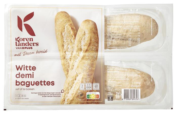 PLUS Desem demi baguette wit (Zak, 250g)