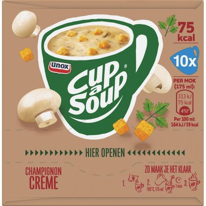 Unox Cup-a-soup champignon creme (Doos, 10 × 17g)