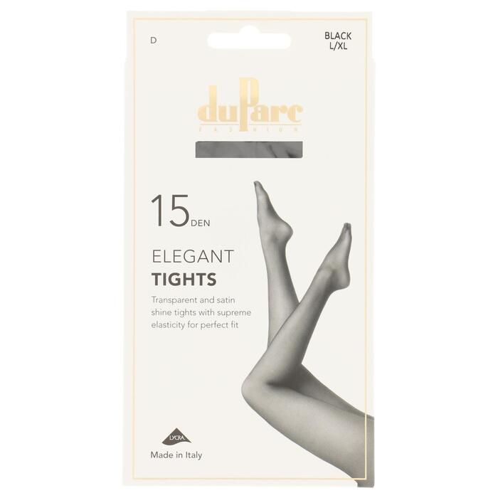DuParc Panty Lycra 15D Satijnglans zwart LXL
