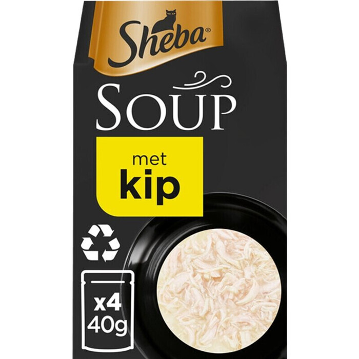 Sheba Soup Kip Kattenvoer 4 x 40 g (160g)