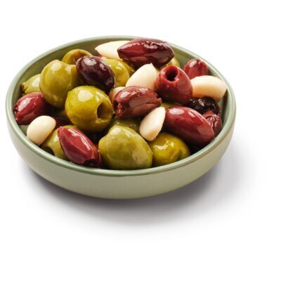 AH Excellent Mediterrane olijfmix met knoflook (130g)