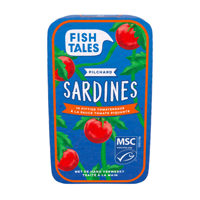 Fish Tales Sardines in pittige tomatensaus (120g)