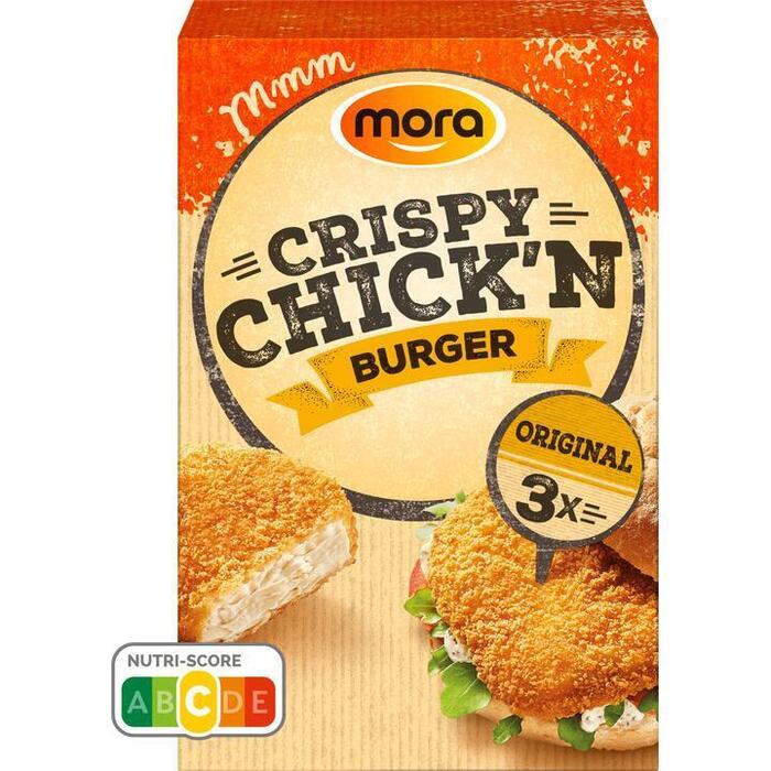 Mora Crispy Chick'n Burger Originals (Doos, 3 × 80g)