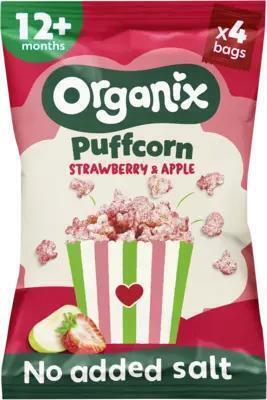 Organix Puffcorn strawberry & apple 12m+ (40g)